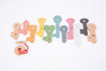 Load image into Gallery viewer, Rainbow Wooden Keys
