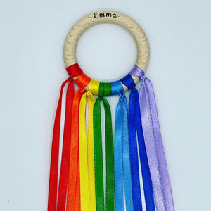 Rainbow Sensory Ribbon Ring