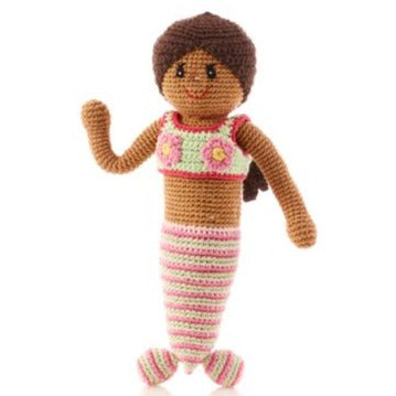 Fair Trade Crochet Mermaid Doll (Pink)