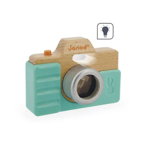 Wooden Camera with Lights & Sounds