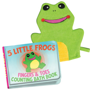 Frog Bath Book & Mitt Set
