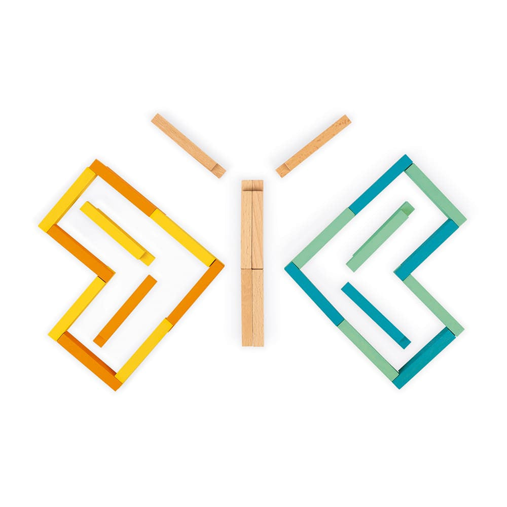 60-Piece Wooden Construction Set