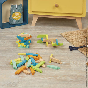 60-Piece Wooden Construction Set