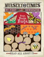 Load image into Gallery viewer, Crinkly Cloth Newspaper - Bugs, Bugs, Bugs
