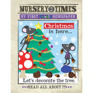 Crinkly Cloth Newspaper - Christmas is here...