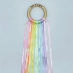 Load image into Gallery viewer, Pastel Rainbow Sensory Ribbon Ring
