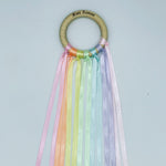 Load image into Gallery viewer, Pastel Rainbow Sensory Ribbon Ring
