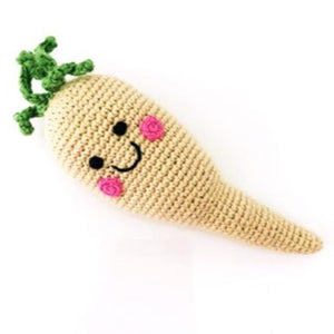 Fair Trade Crochet Parsnip Rattle