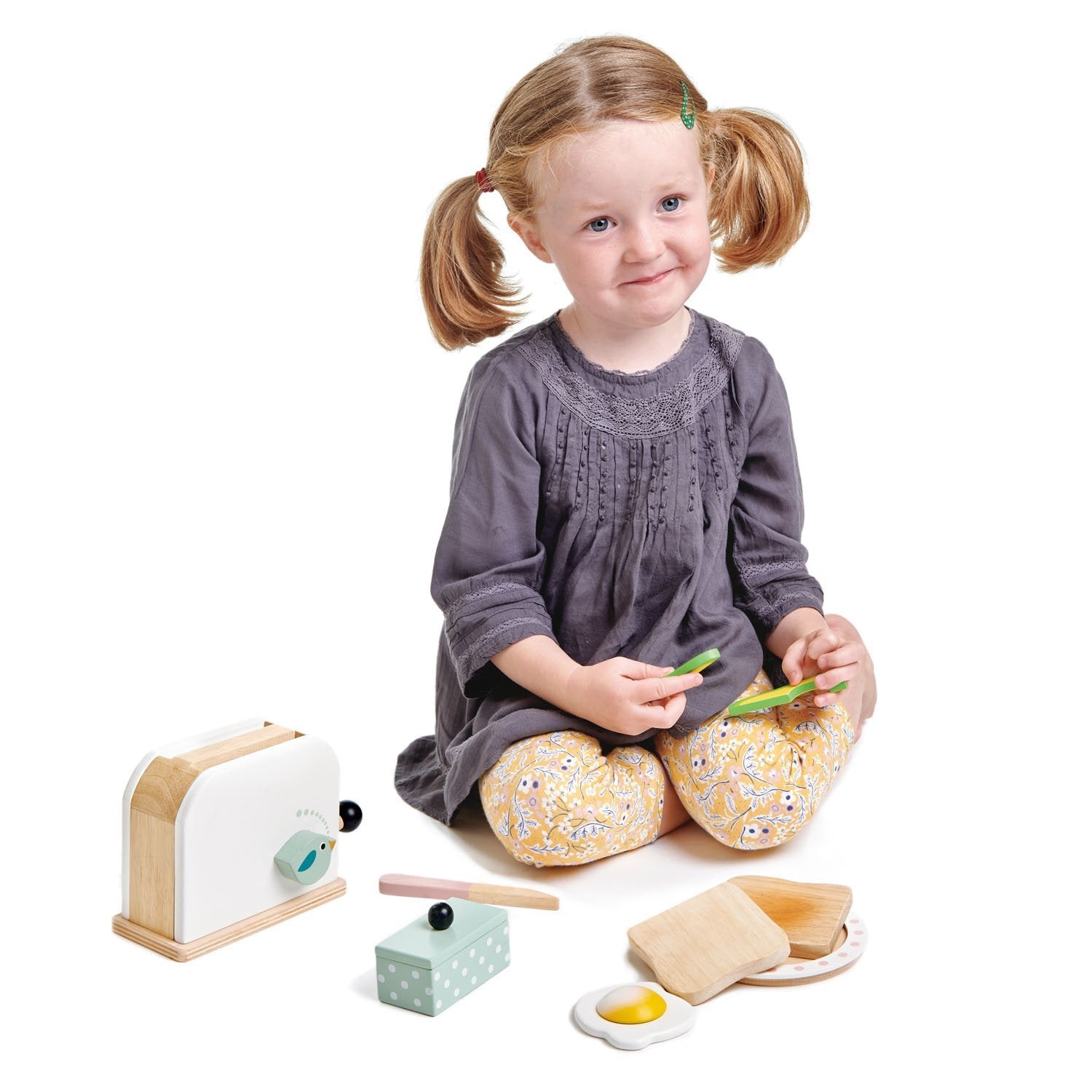 Wooden Breakfast Toaster Set