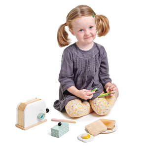 Wooden Breakfast Toaster Set