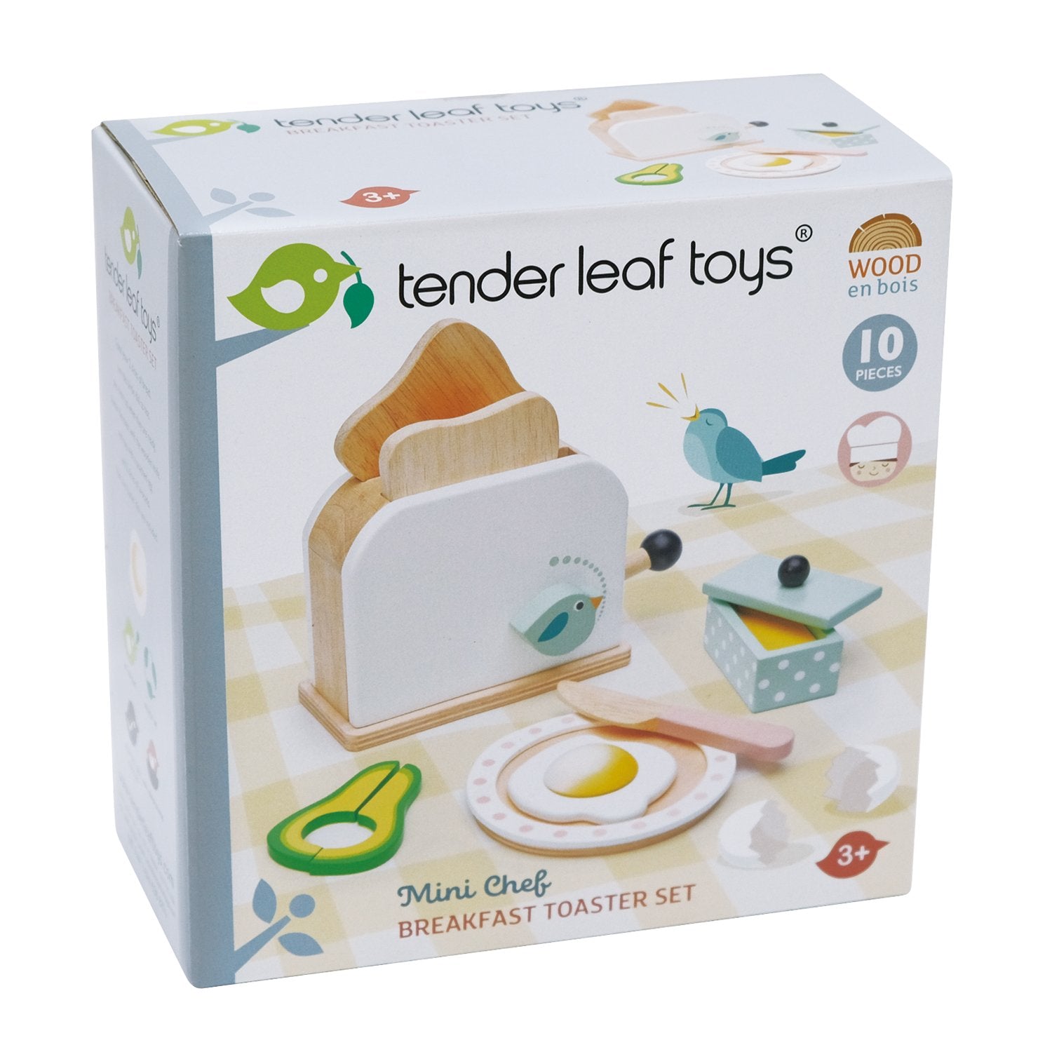 Wooden Breakfast Toaster Set