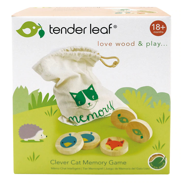 Tender Leaf Clever Cat Matching Memory Game