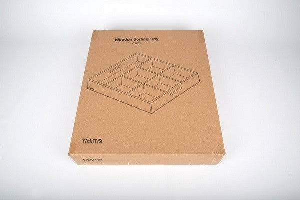 Wooden Sorting Tray - 7 Way