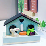 Load image into Gallery viewer, Wooden Pet Rabbit Play Set
