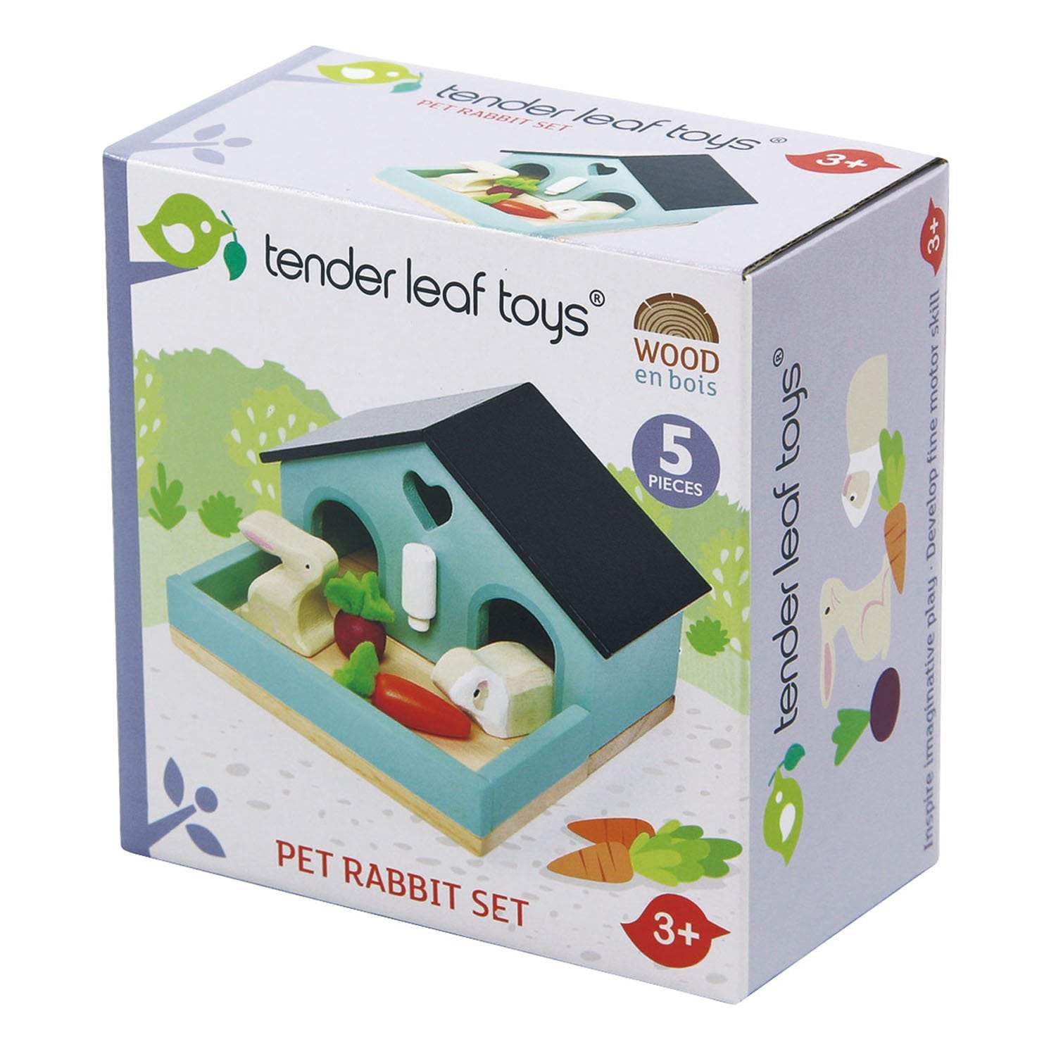 Wooden Pet Rabbit Play Set