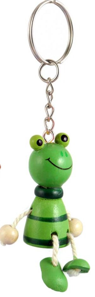 Wooden Frog Keyring