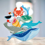 Load image into Gallery viewer, Wooden Sea/Ocean Creatures &amp; Shelf Set
