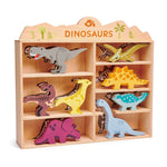 Load image into Gallery viewer, Wooden Dinosaurs &amp; Shelf Set
