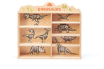 Load image into Gallery viewer, Wooden Dinosaurs &amp; Shelf Set
