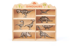 Wooden Dinosaurs & Shelf Set