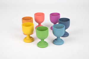 TickiT Rainbow Wooden Egg Cups
