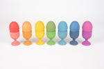 Load image into Gallery viewer, TickiT Rainbow Wooden Egg Cups
