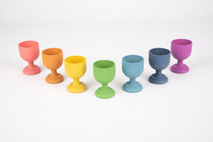 TickiT Rainbow Wooden Egg Cups