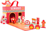 Load image into Gallery viewer, Wooden Fire Brigade Play Set
