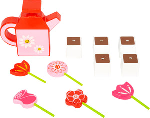 Wooden Flower Set with Watering Can