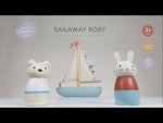 Load and play video in Gallery viewer, Wooden Sailaway Boat
