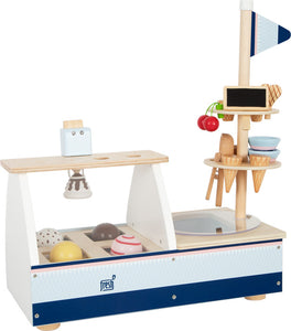 Wooden Ice Cream Counter with Accessories