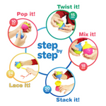 Load image into Gallery viewer, Lalaboom Educational Peg Board &amp; Bead Set
