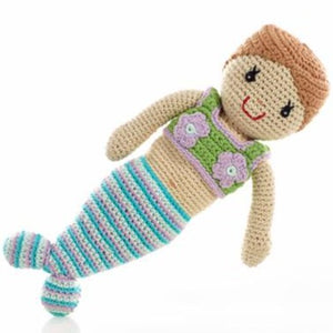 Fair Trade Crochet Mermaid Doll (Turquoise)