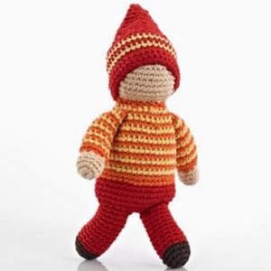 Fair Trade Crochet Pixie Rattle (Acorn)