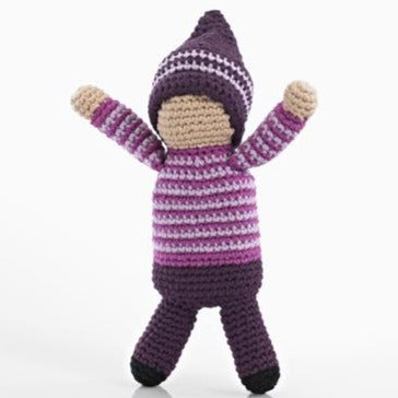 Fair Trade Crochet Pixie Rattle (Violet)