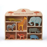 Load image into Gallery viewer, Wooden Safari Animals &amp; Shelf Set

