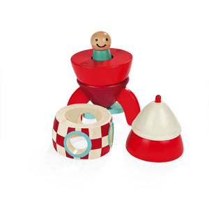 Wooden Stackable Magnetic Rocket