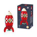 Load image into Gallery viewer, Wooden Stackable Magnetic Rocket
