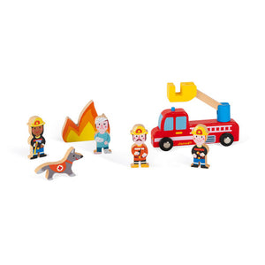 Wooden Firefighter Set