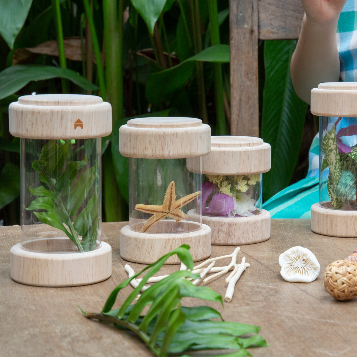 Guidecraft Treasure Tubes - Set 8 Tubi Trasparenti Per Collezionare Oggetti, Gioco Sensoriale Per Bambini 3+