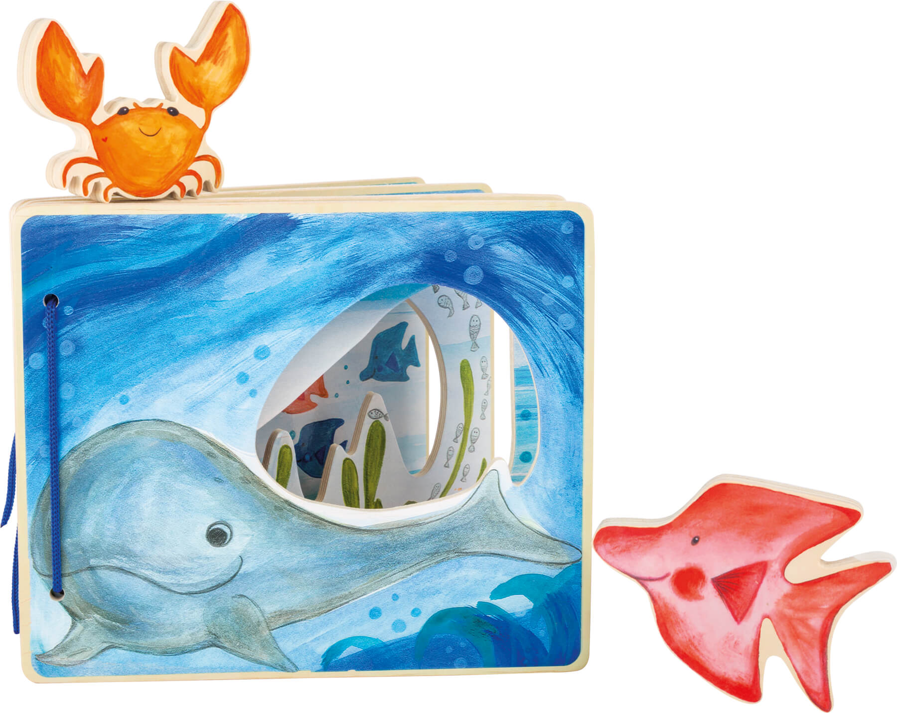 Wooden Underwater Book with Wooden Figures