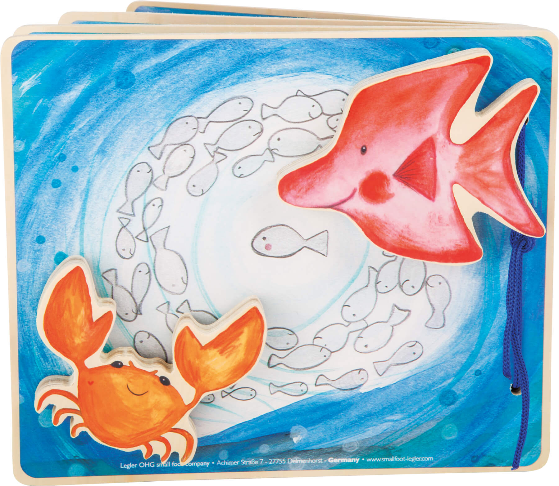 Wooden Underwater Book with Wooden Figures