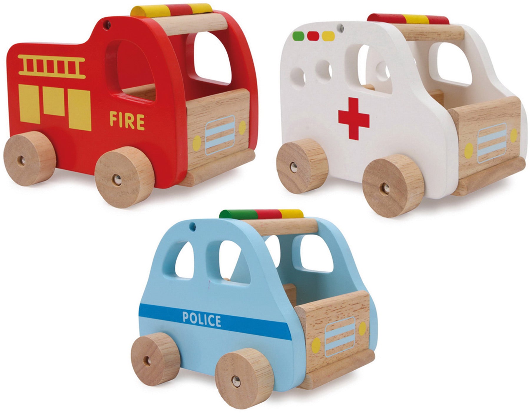 Wooden Emergency Vehicles (set of 3)