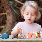 Load image into Gallery viewer, Wooden Woodland Animals &amp; Shelf Set
