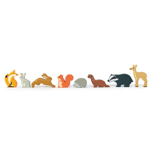 Wooden Woodland Animals & Shelf Set