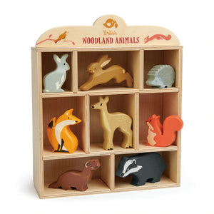 Wooden Woodland Animals & Shelf Set