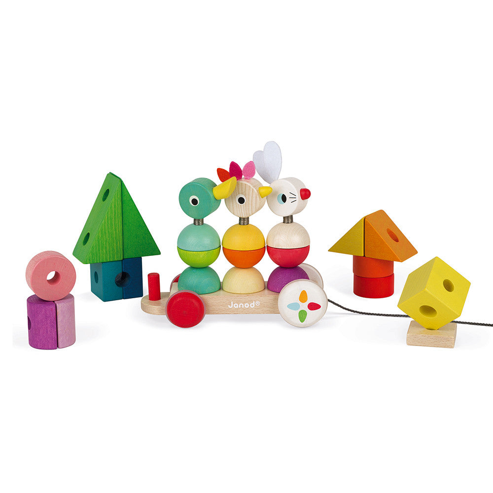 Zigolos Giant Multicoloured Wooden Train