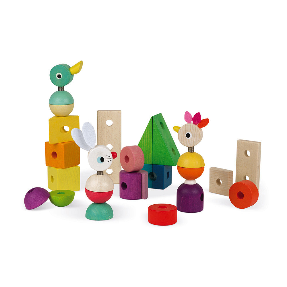 Zigolos Giant Multicoloured Wooden Train